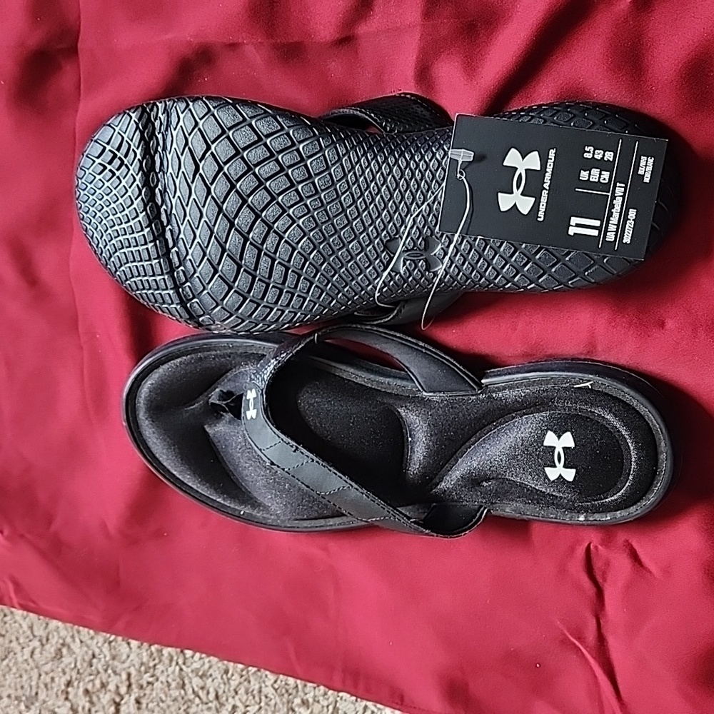 Brand new UnderArmor flip flops